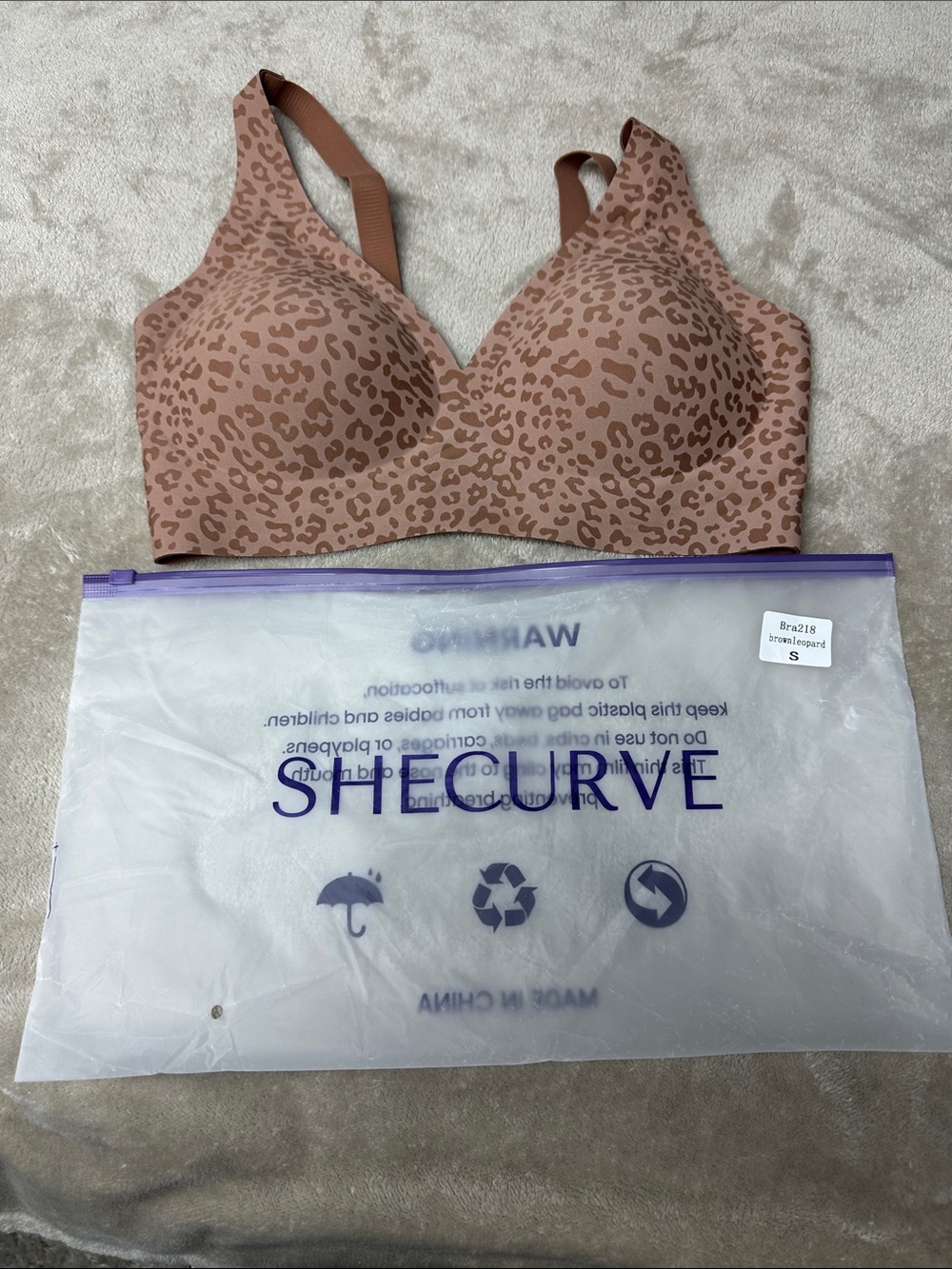 Brown Leopard Wireless Comfort Bra